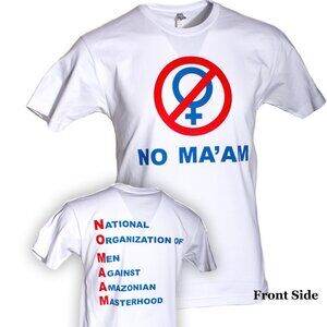 No Ma'am T-shirt Retro Al Bundy No Maam Unisex Adult White S-3X